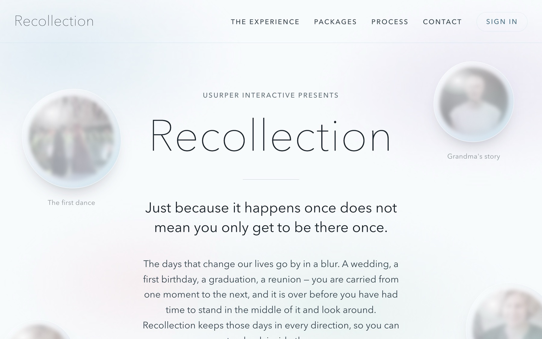 Recollection — cover